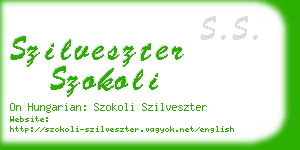 szilveszter szokoli business card